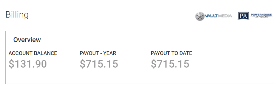 powerhouse affiliate review showing my first earnings